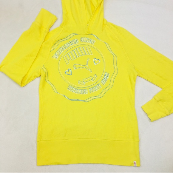 yellow puma hoodie